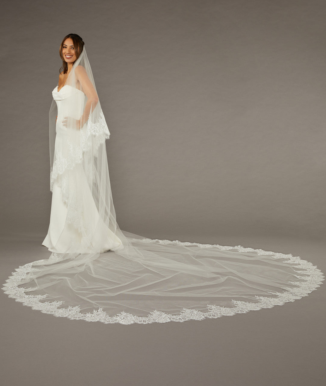 V2496WRC-M Wide Royal Cathedral Mantilla Bridal Veil