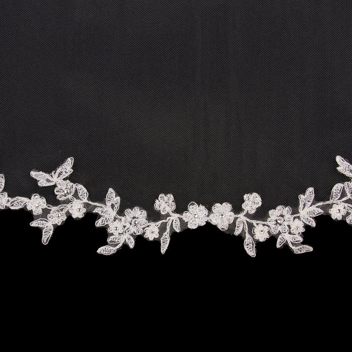 Single Tier Bridal Veil V1392SW