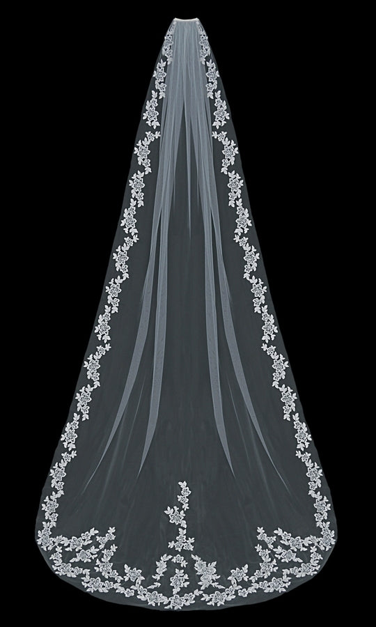 Cathedral Bridal Veil V1597C