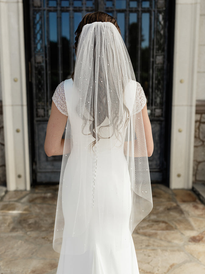 Single Tier Bridal Veil V2087SF