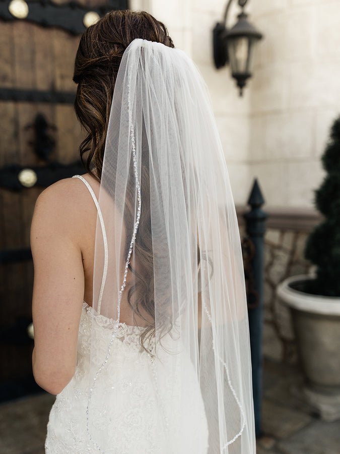 Single Tier Bridal Veil V2092SF