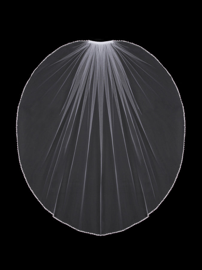 Single Tier Bridal Veil V802SW