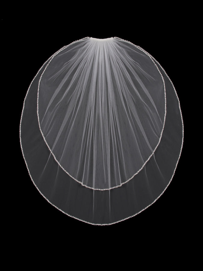 Two Tier Bridal Veil V802W