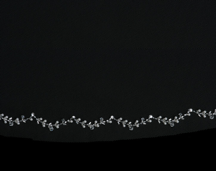Single Tier Bridal Veil V803SW