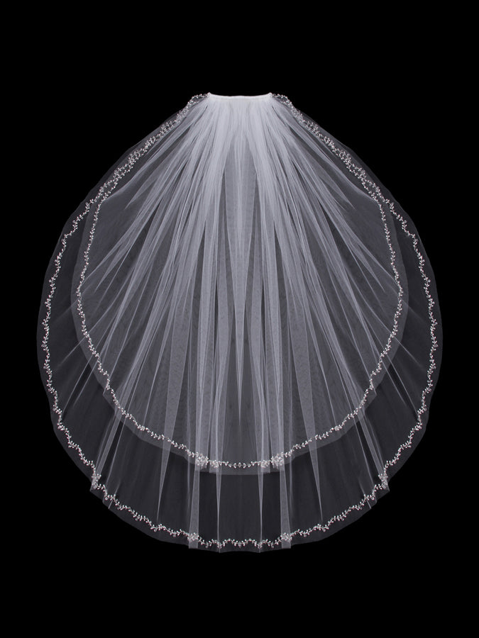 Two Tier Bridal Veil V803W