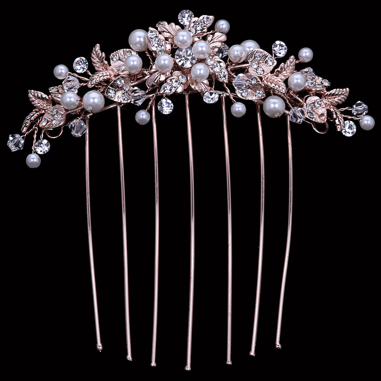 VC2331 Bridal Pearl Bead Veil Comb