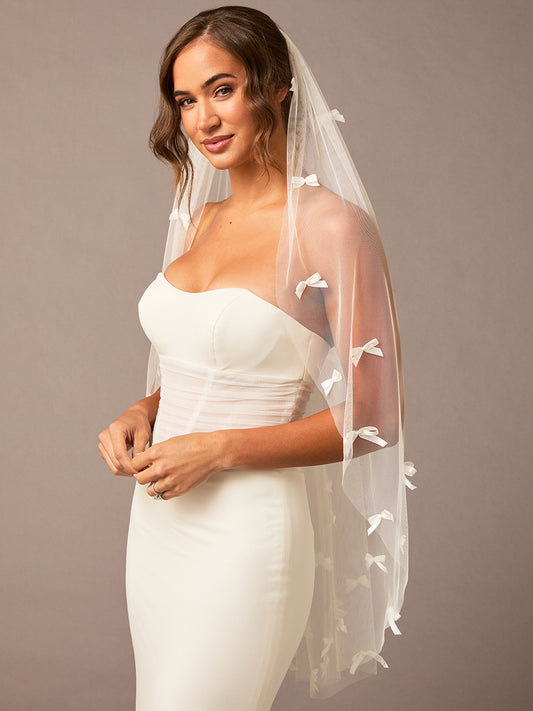 Single Fingertip Bridal Veil | V2679SF-L