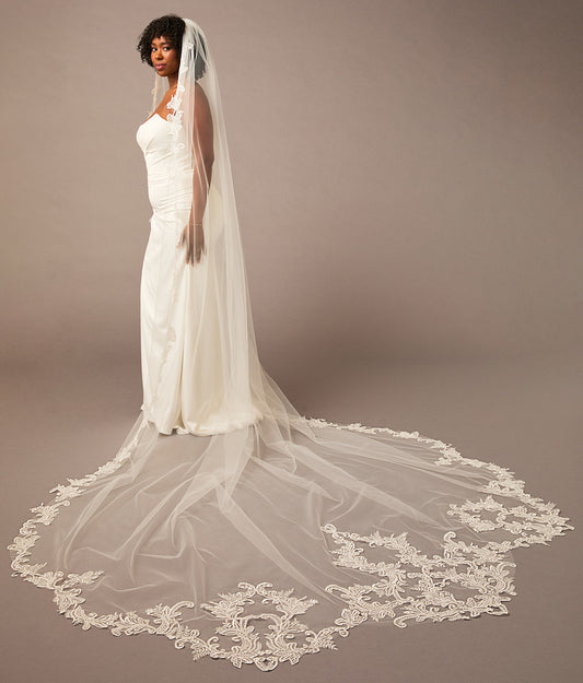 Wide Royal Cathedral Bridal Veil | V2686WRC