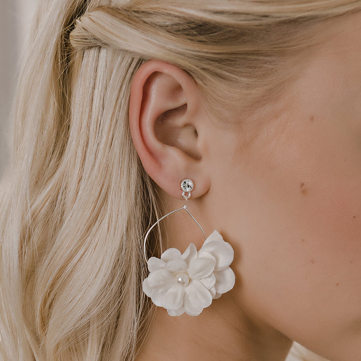 E2157 Bridal Floral Earrings