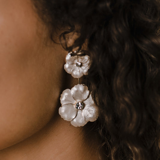 E2158 Bridal Floral Earrings