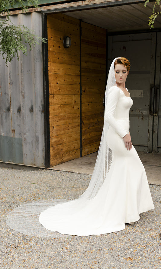 Cathedral Bridal Veil V2296C