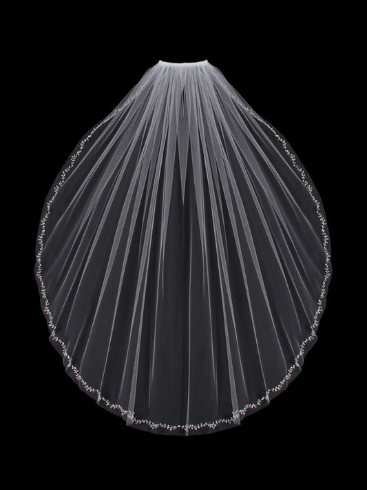 Single Tier Bridal Veil V803SW