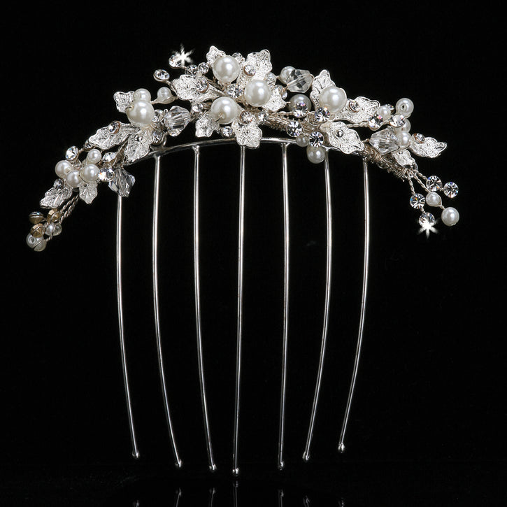 Pearl Bead Veil Comb VC101